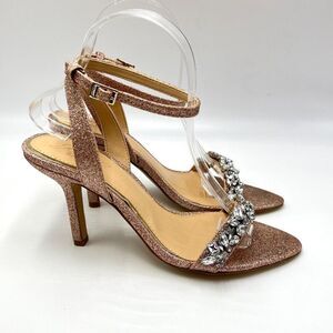 Jewel Badgley Mischka Womens Ojai Size 7 Rose Pink Dress Sandals‎ Heels Shoes